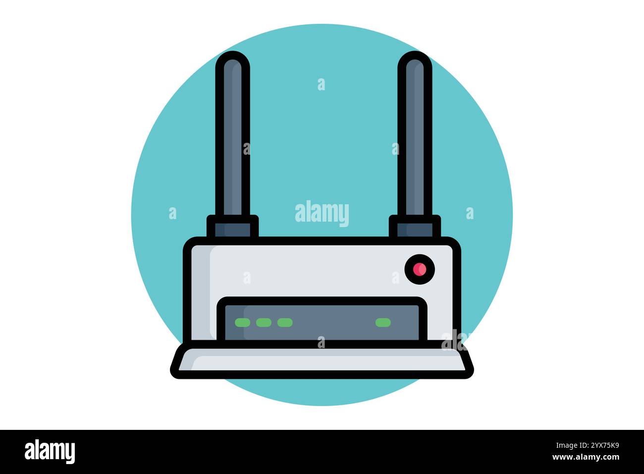 Router icon. colored outline icon style. icon related to IT. network ...