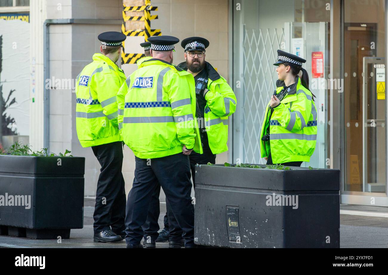 Brentwood uk Essex 14th Dec 2024 Police are using facial recognition van in High street Brentwood Essex it is not been confirmed if they are looking for any particular person or if just a routine check Credit: Richard Lincoln/Alamy Live News Stock Photo