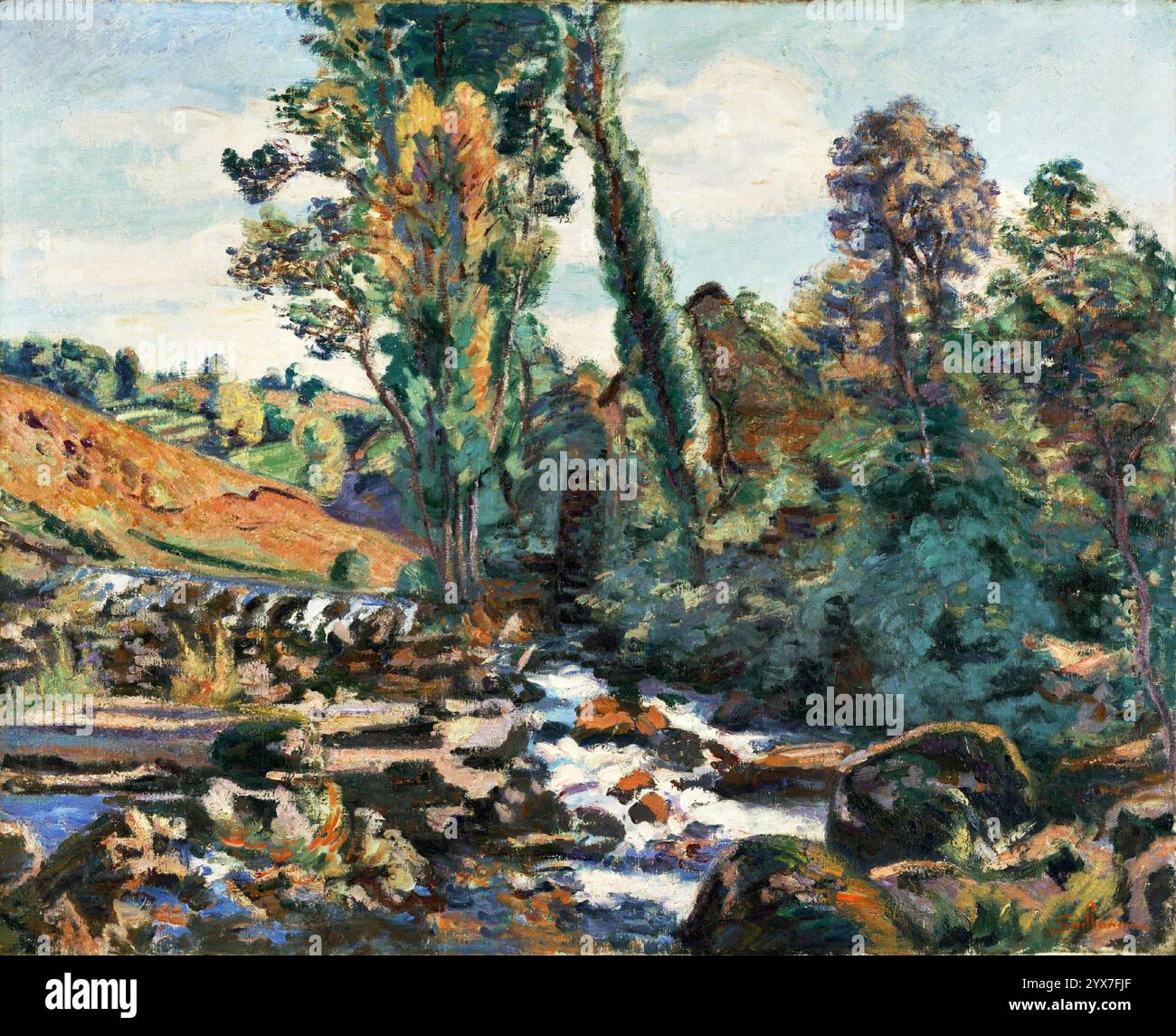 Tableau Imprimé Sur Toile - « Le Moulin Bouchardon, Crozant » D'Armand Guillaumin - Prêt à Accrocher