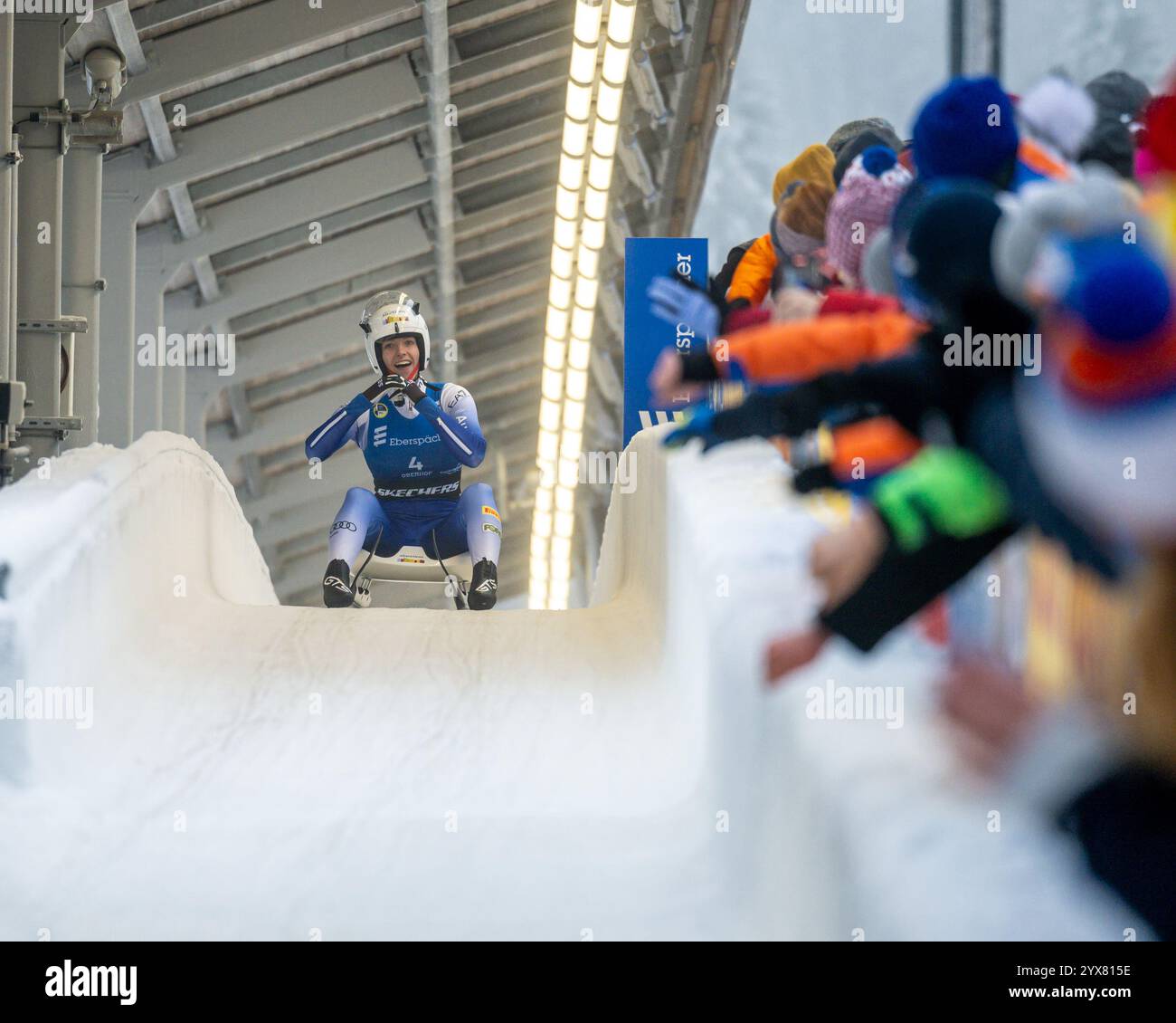 Hofer, Verena (ITA)  GER, Thueringen, 3. Eberspaecher Rodel Weltcup 2024/2025, Eberspaecher Team-Staffel Weltcup presendet by BMW, Oberhof, Doppel der Maenner und Frauen, Einzel der Frauen, 13.12.24-15.12.24, Samstag, 14.11.2024, 9.30 Uhr  Foto: Eibner-Pressefoto/Martin Herbst Stock Photo
