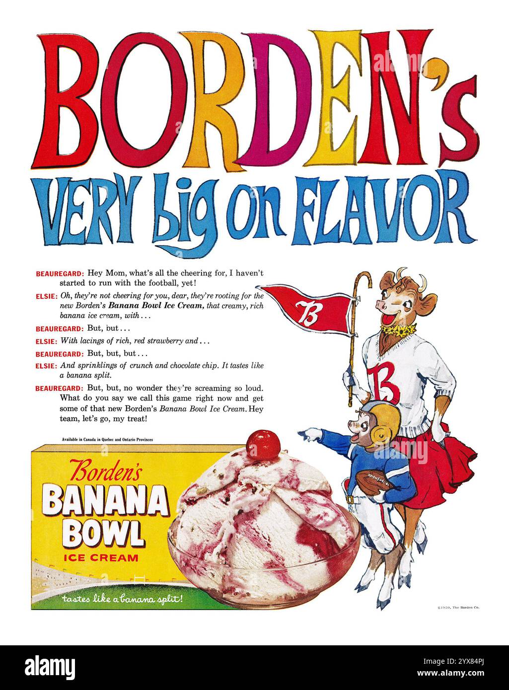 Advertising for Banana ice cream, Toronto Canada c. 1950s Advertising for Banana ice cream, Toronto Canada c. 1950s
