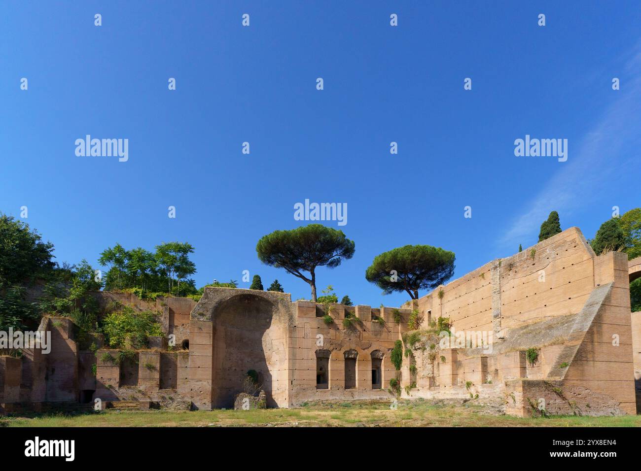 Remains of the of Baths of Caracalla (Terme di Caracalla) which used to ...