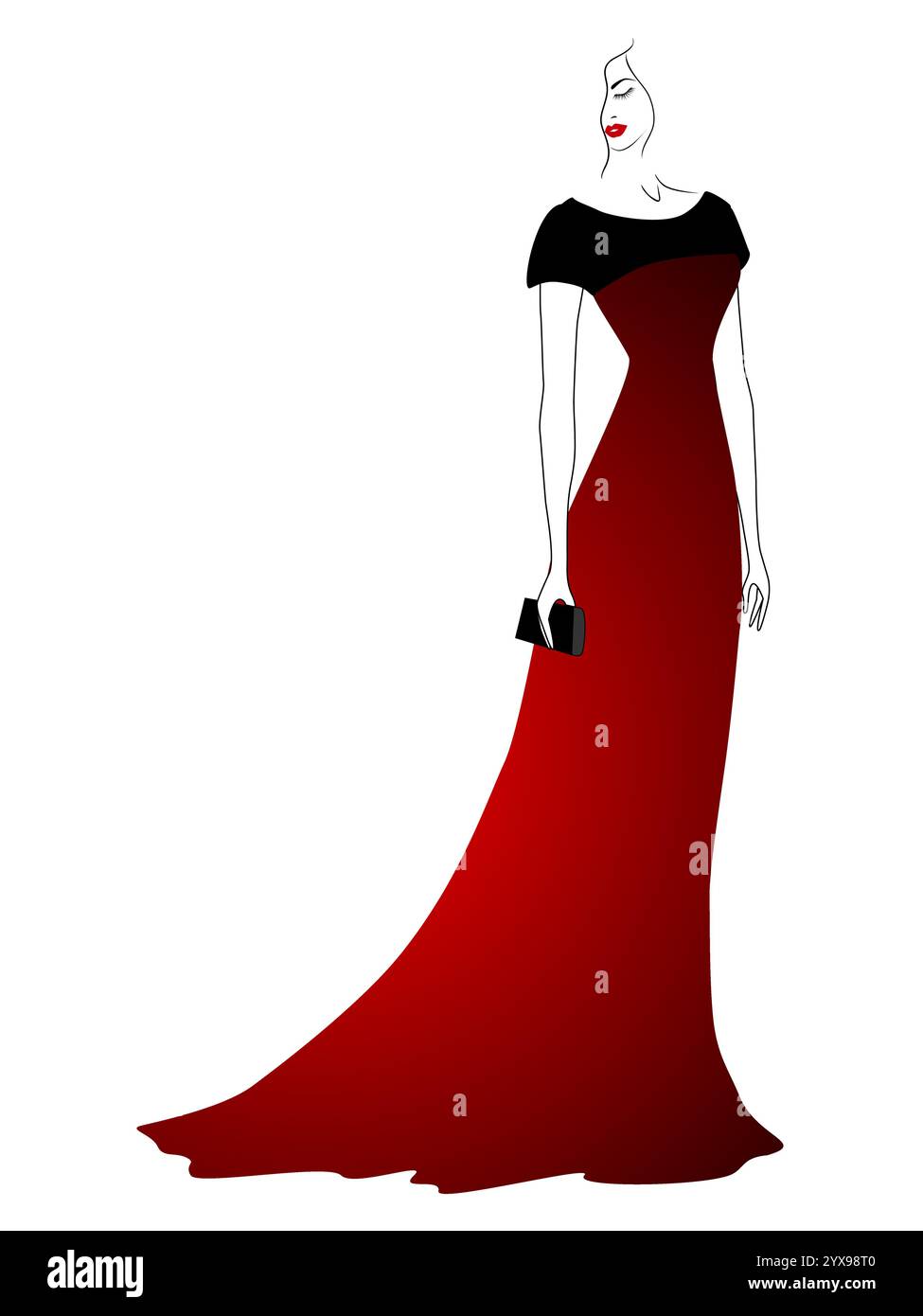 Evening dress Stock Vector Images - Alamy