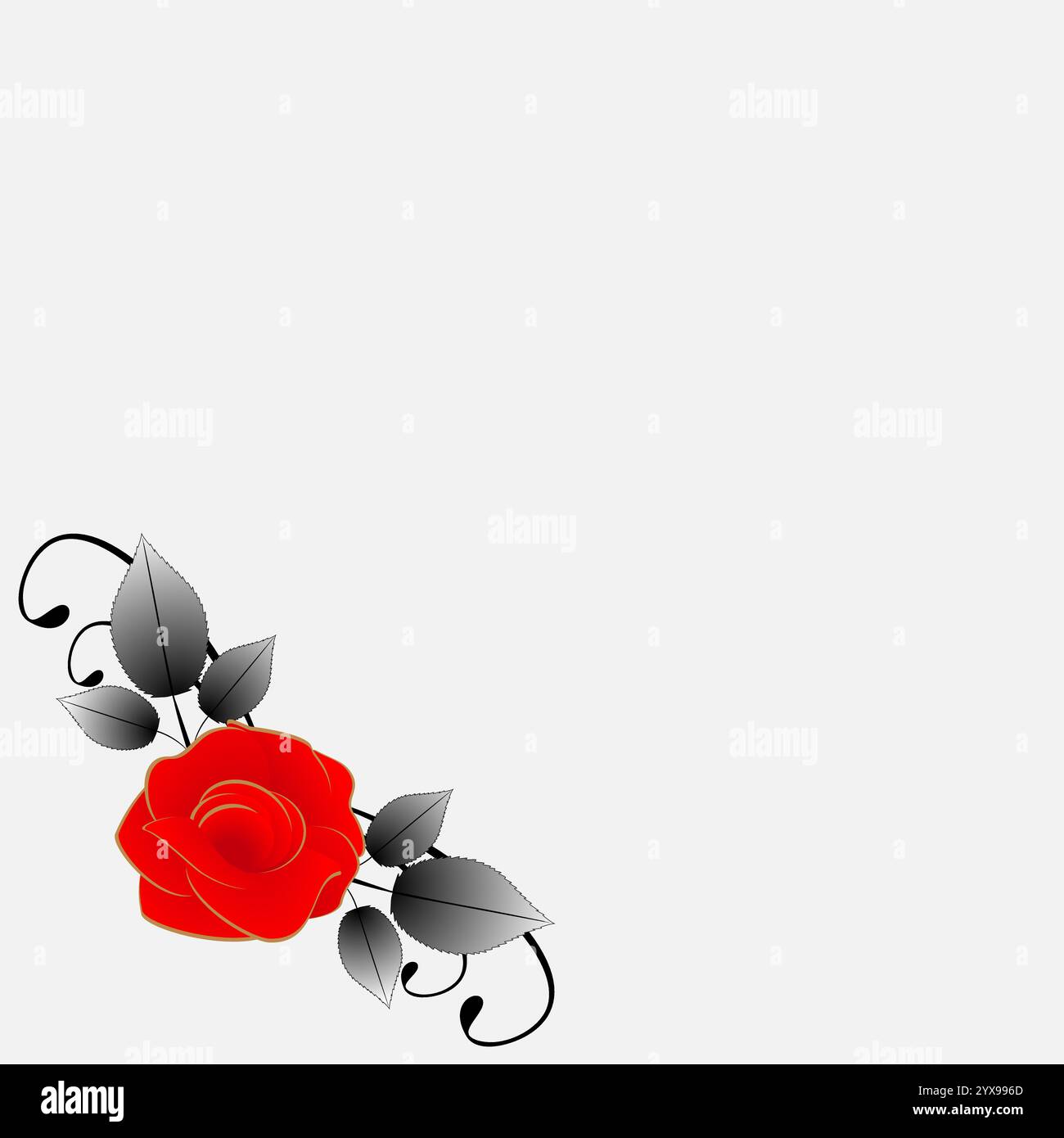 Red Roses Corner Pattern Red black corner composition hi-res stock photography and images - Alamy