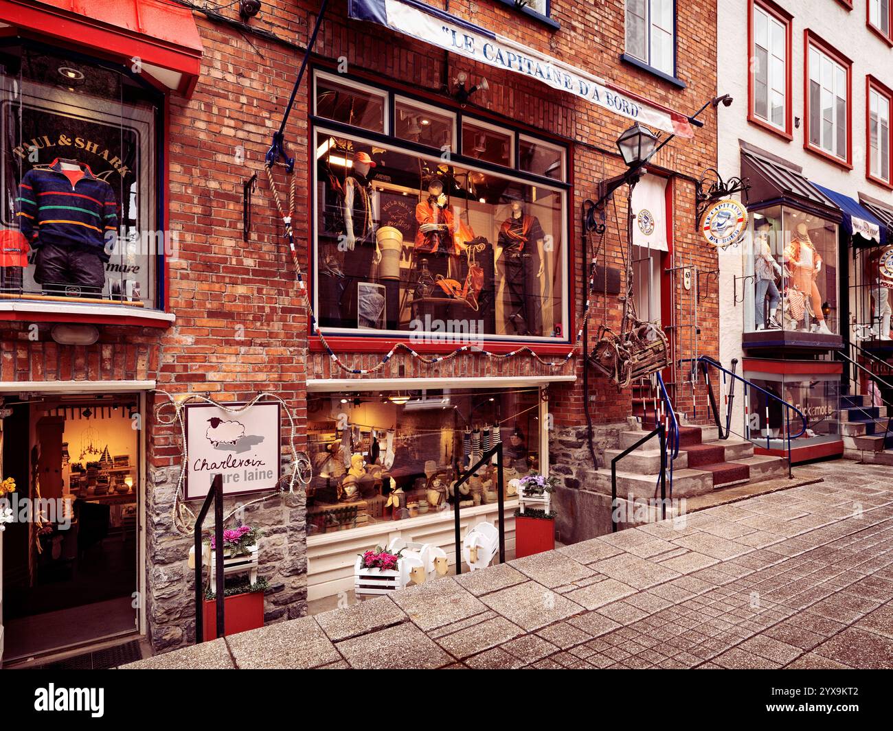 Le Capitaine d'a bord fashion clothing store front display on a