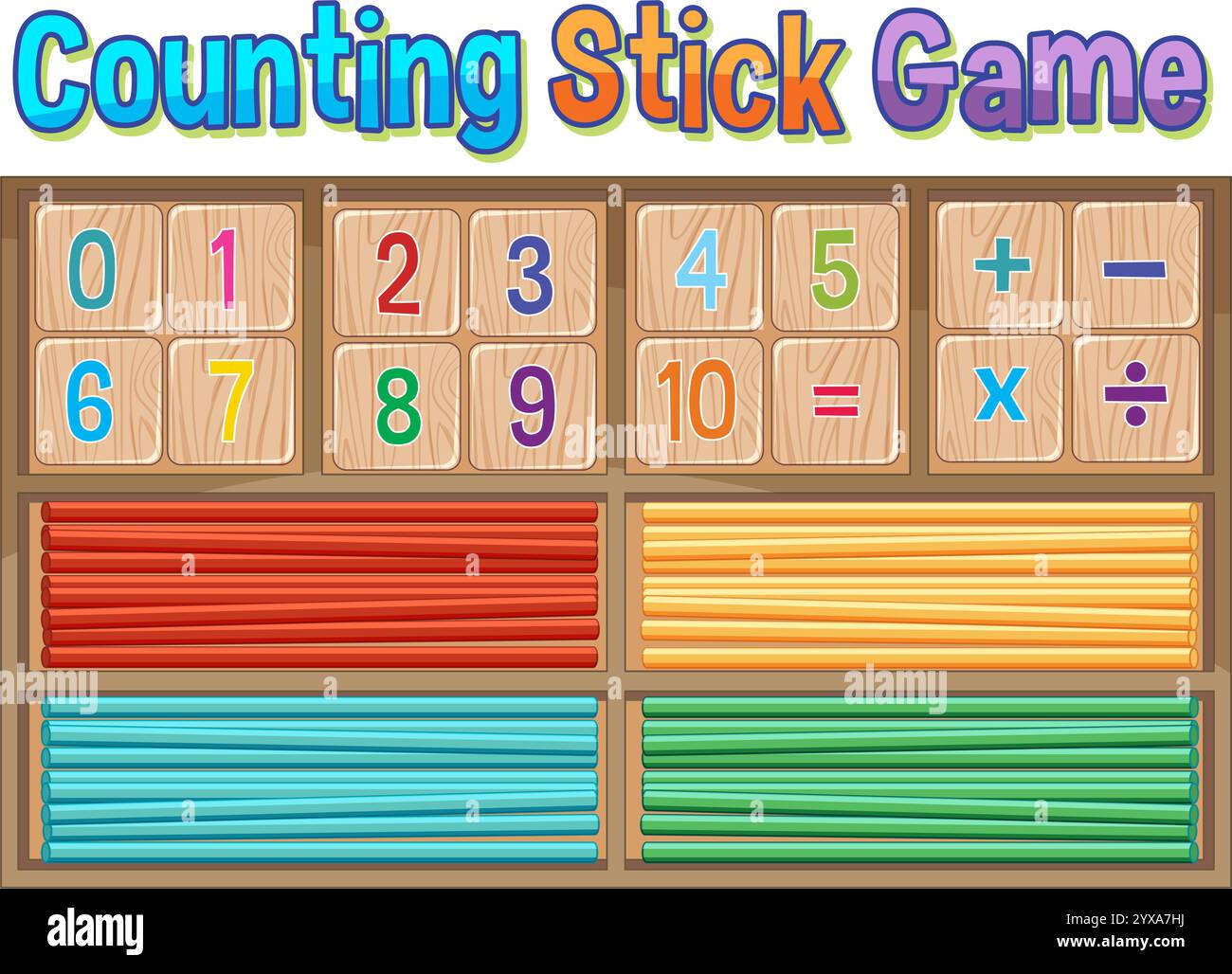 Educational tool for learning numbers and operations stock vector image