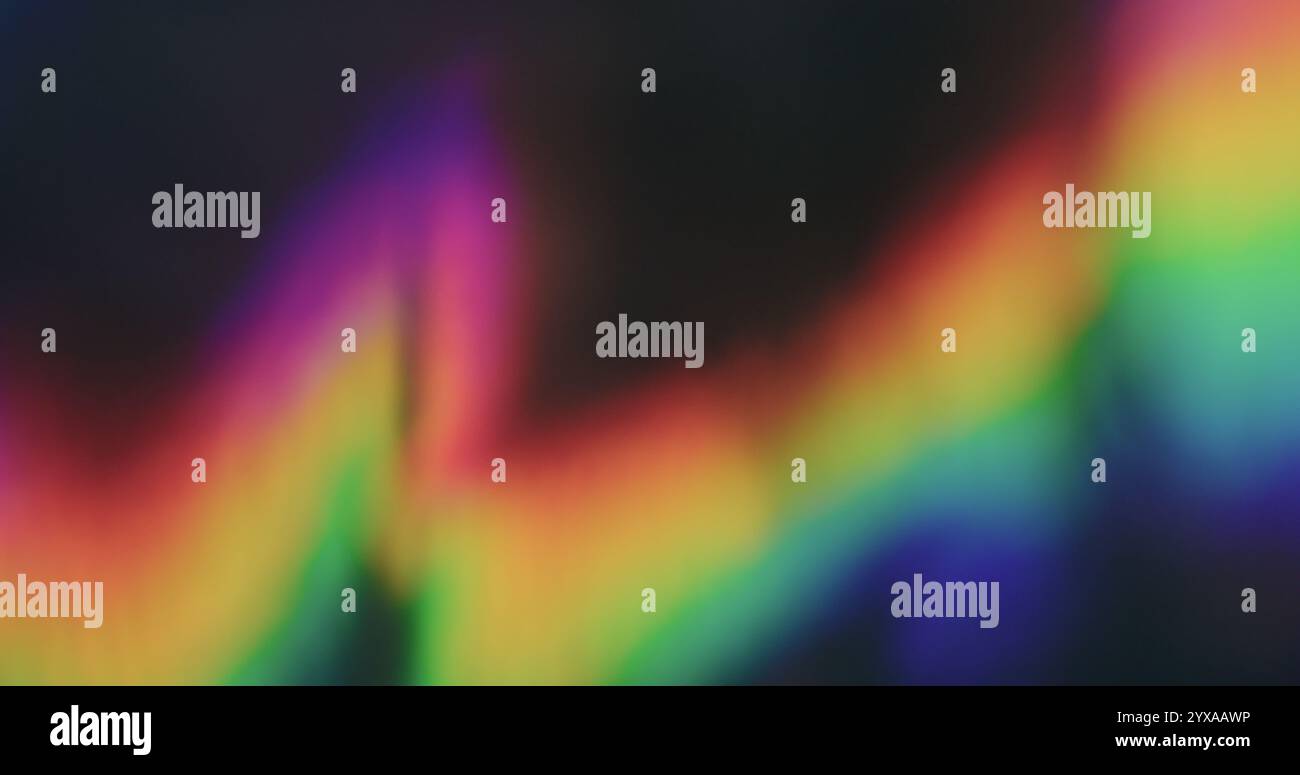 Optical lenses. Blurred abstract prism. Defocused leak multicolor green ...