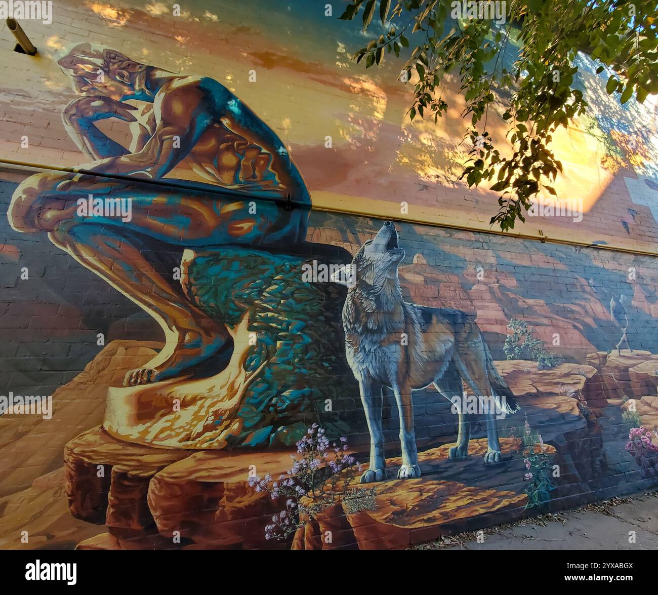 Portion of Flagstaff, Arizona's Sound of Flight Mural painted on the ...