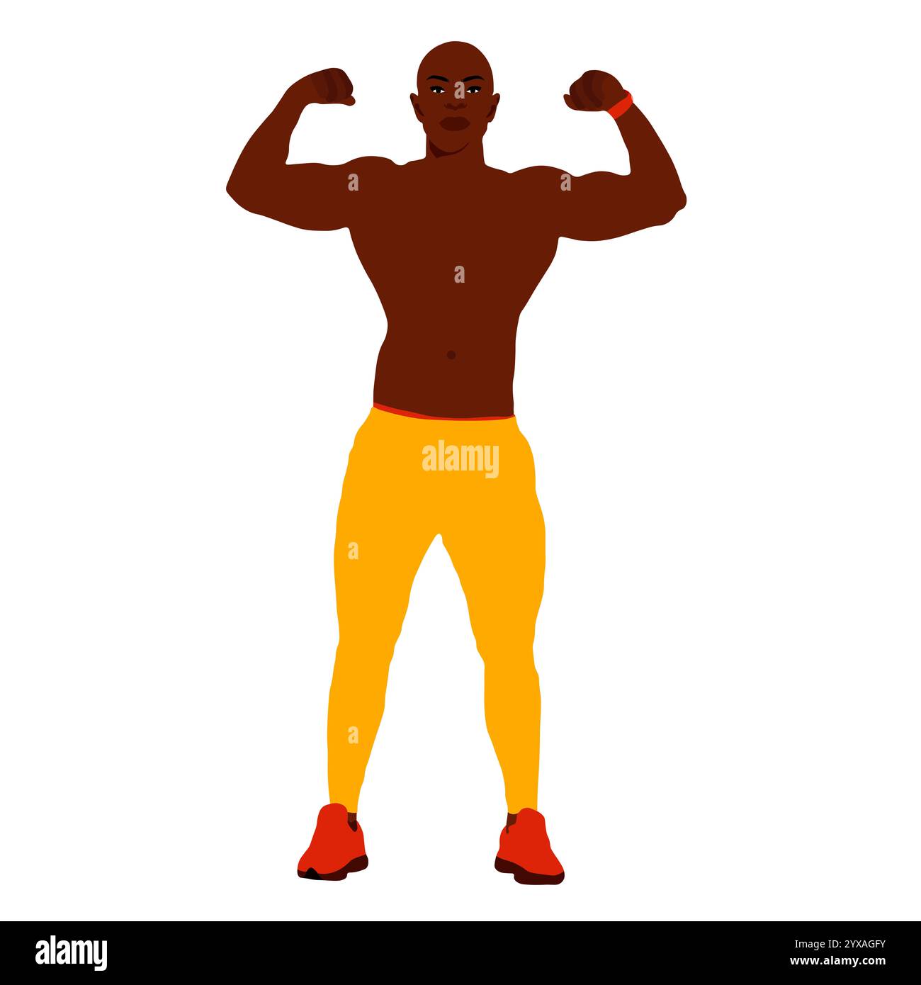 Bold stylish black man in elegant art style vector Stock Photo - Alamy