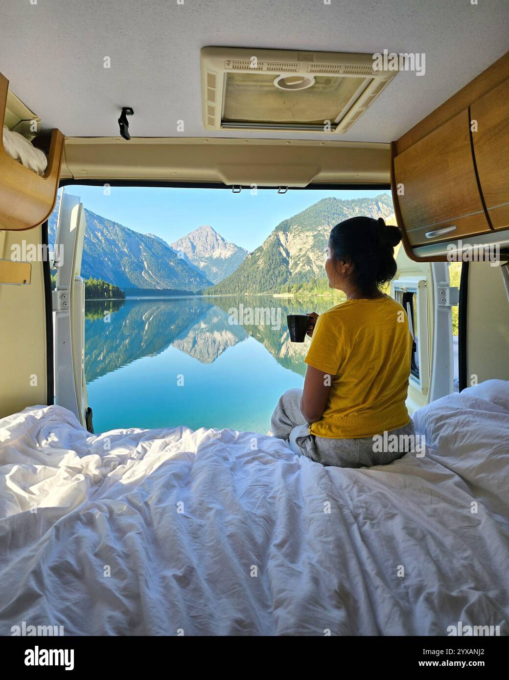 Austria relaxing from a cozy camper van hi-res stock photography and ...