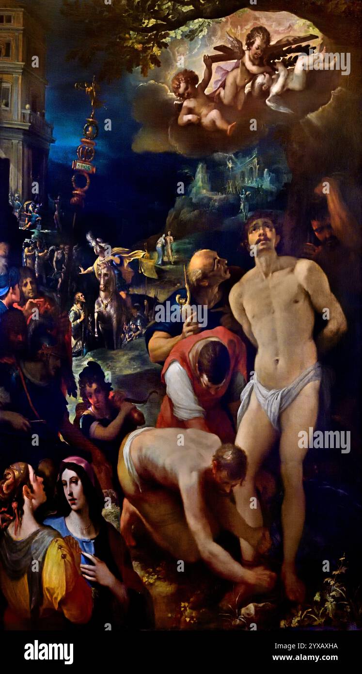 Preparations of the martyrdom of saint sebastian hi-res stock ...