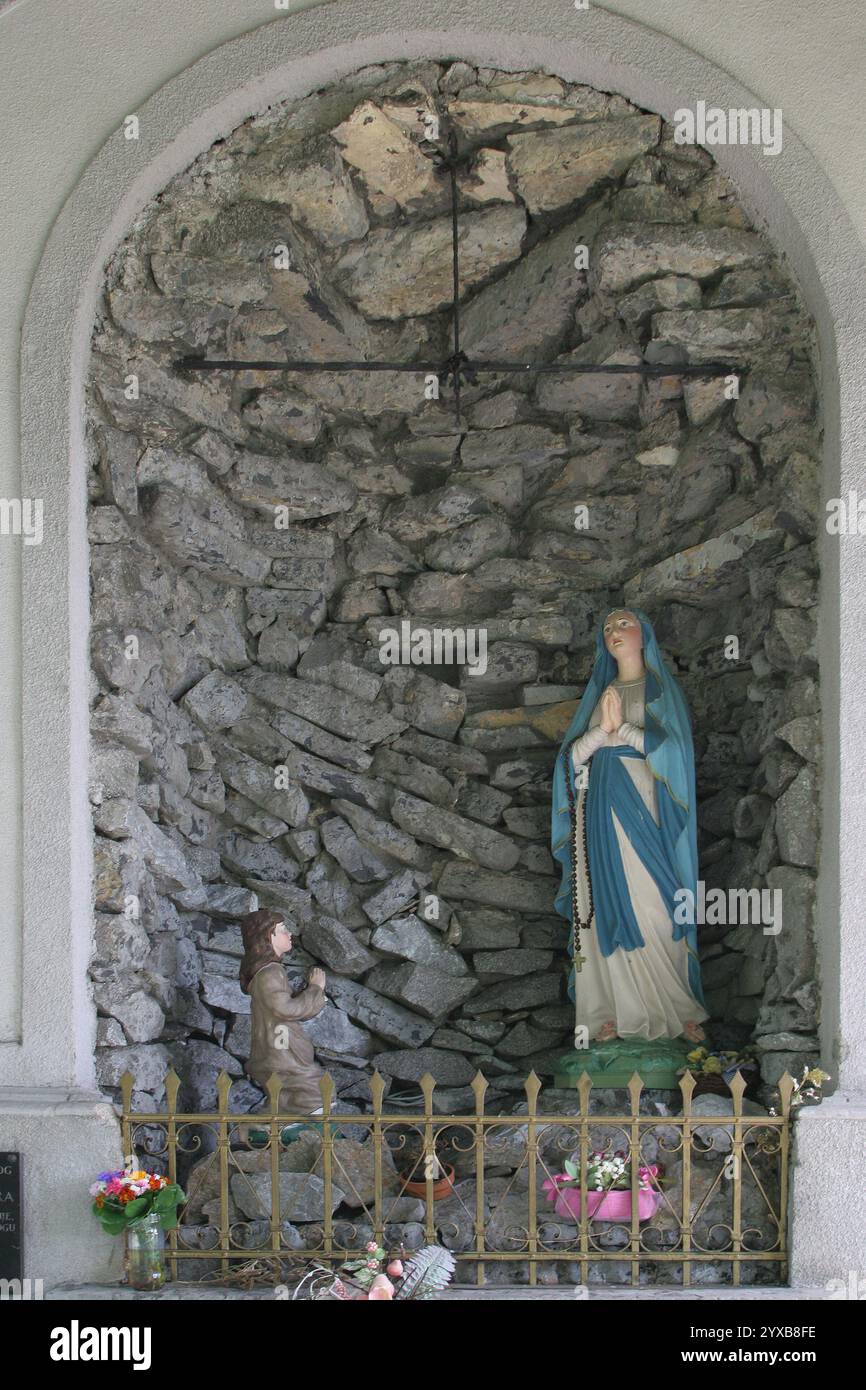 Our Lady of Lourdes, Church of Visitation of the Virgin Mary in Sisak, Croatia Stock Photo