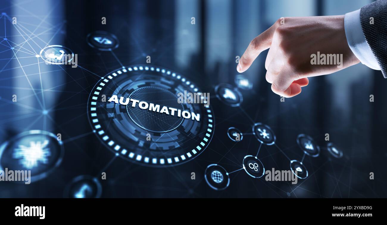 Automation technology industrial process workflow optimisation Stock Photo