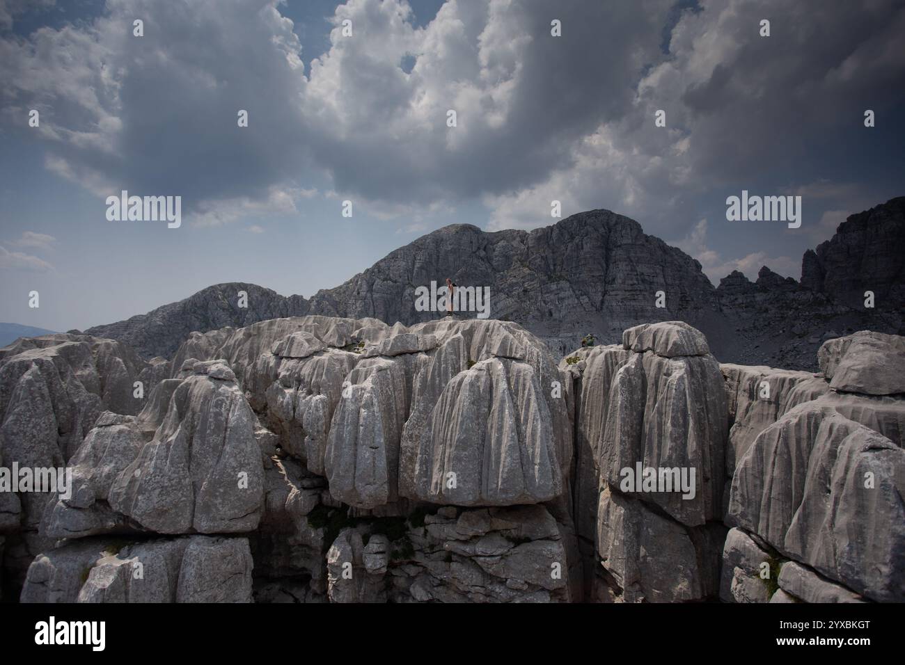 crazy stone formations in montenegro (maganik) Stock Photo