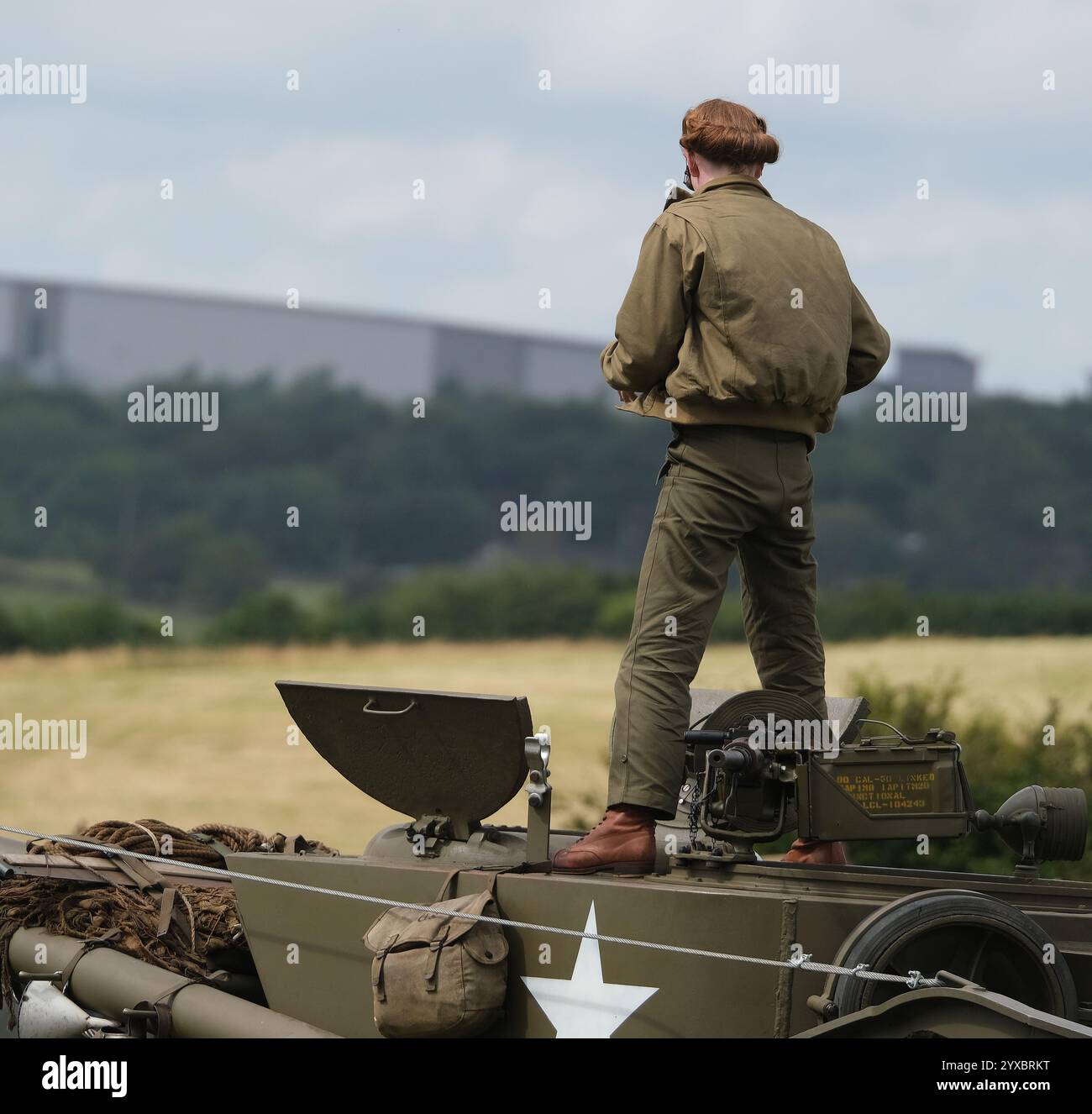 American Soldiers And Equipment Of World War Two reenactors Stock american-soldiers-and-equipment-of-world-war-two-reenactors-stock