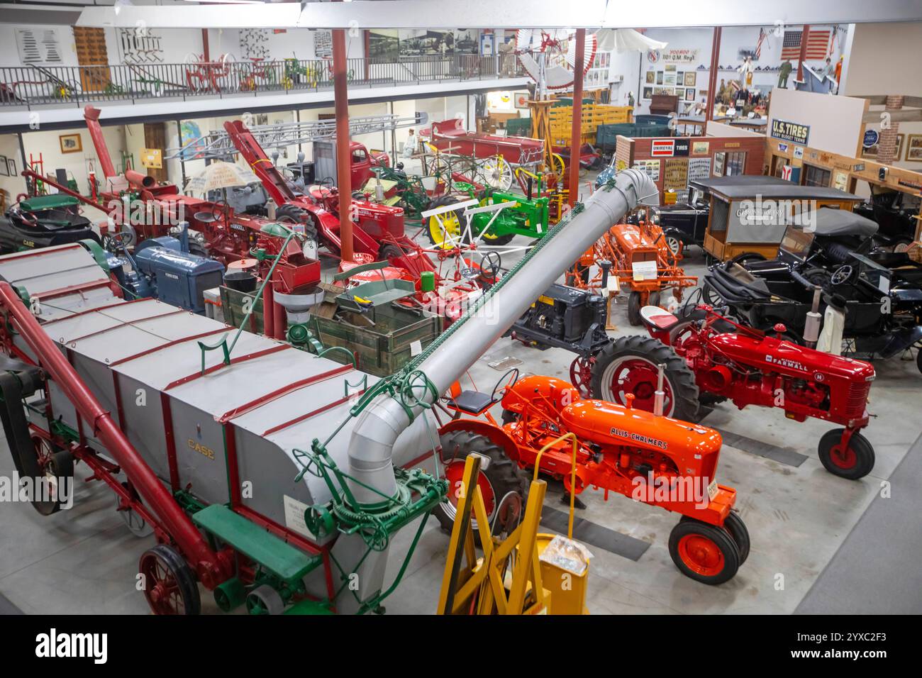 Holdrege, Nebraska - Agricultural equipment on display at the Nebraska Prairie Museum. Stock Photo