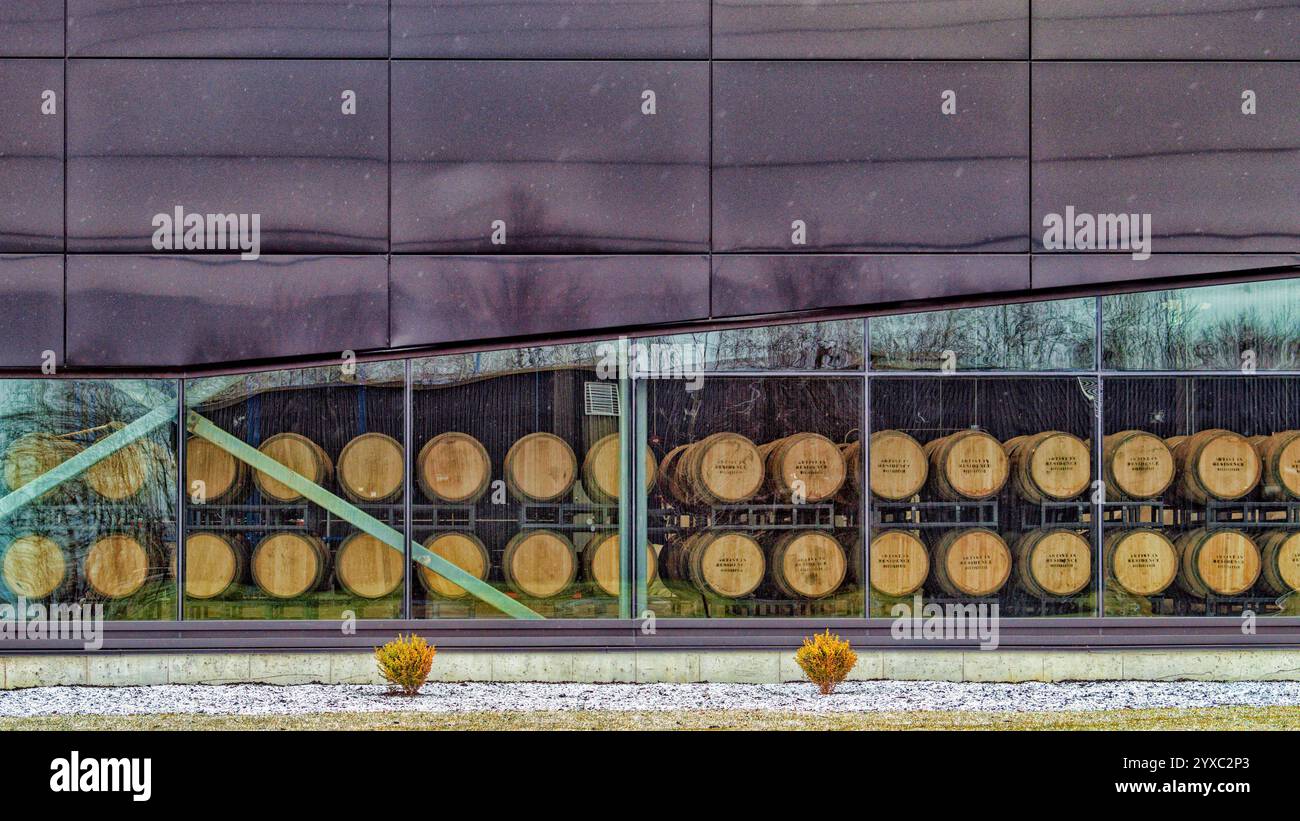Distillery window views Stock Photo