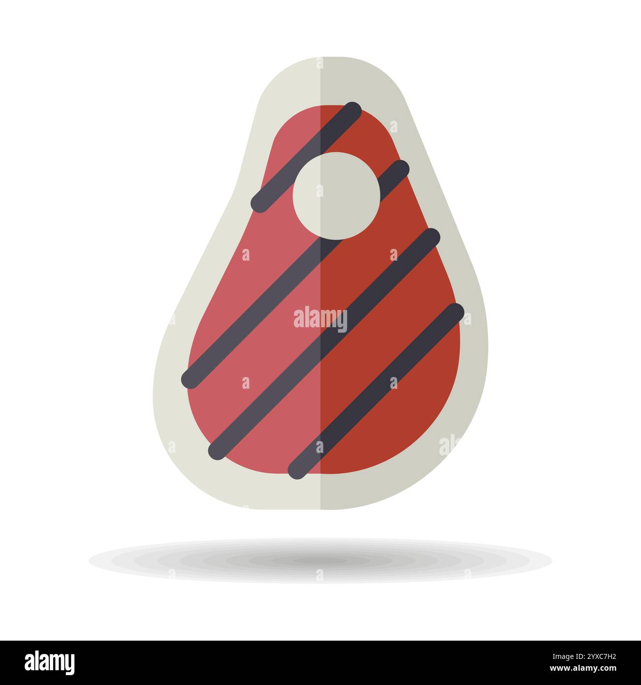 Steak vector icon food meat. Barbecue and bbq grill sign. Graph symbol ...