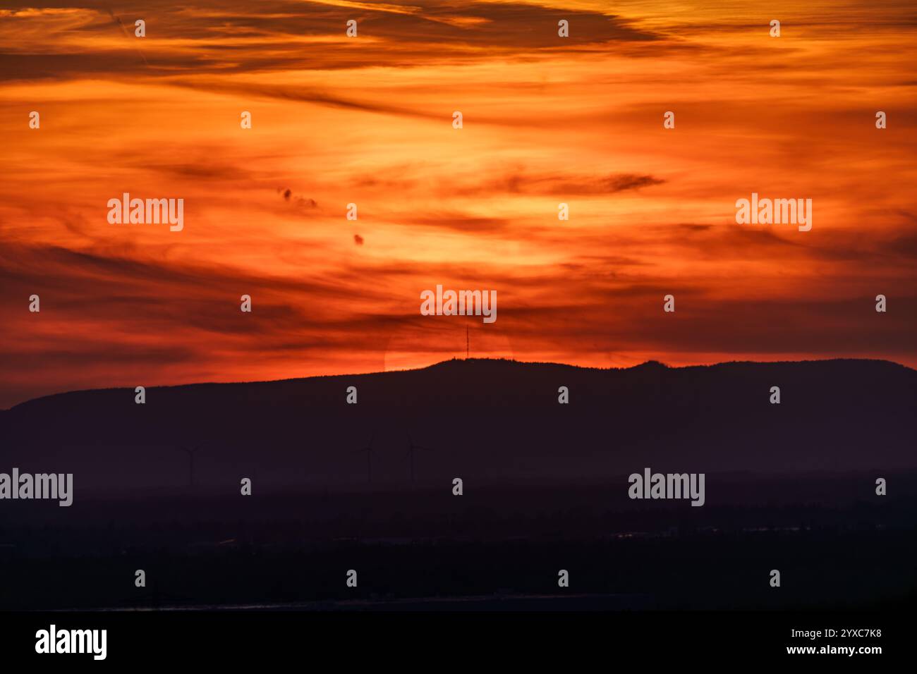 The Breathtaking Sunset Over the Majestic Mountain Range is Truly ...
