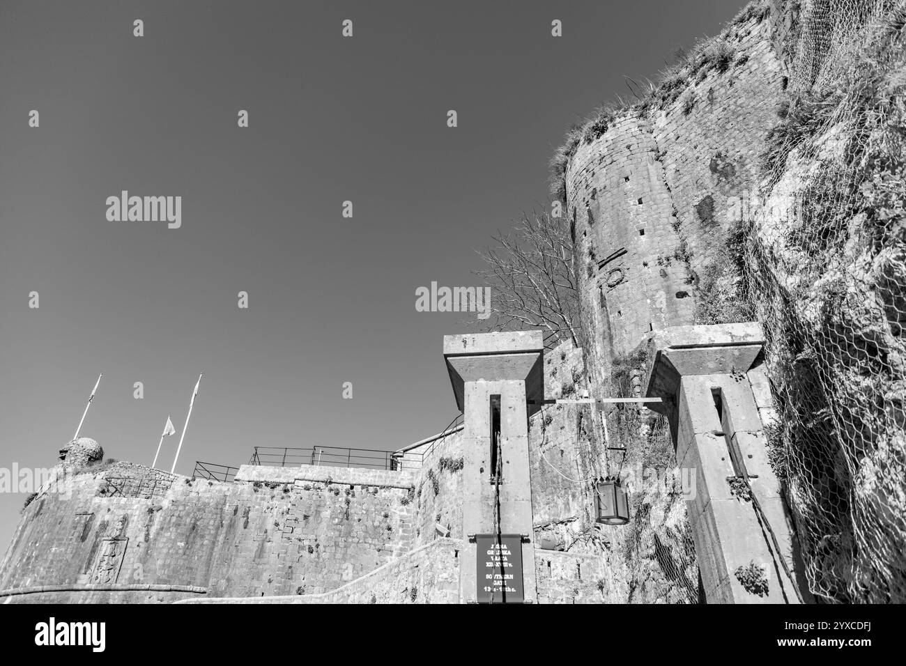 Kotor, Montenegro FEB 14, 2024 The fortifications of Kotor are an