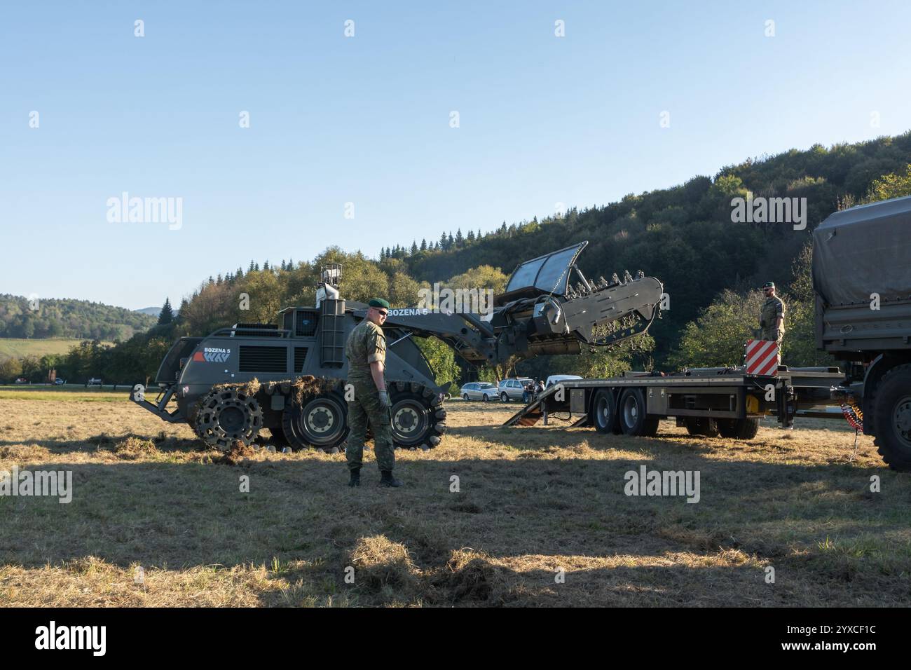 Bozena 5 - unmanned remote controlled demining vehicle, loading flail ...