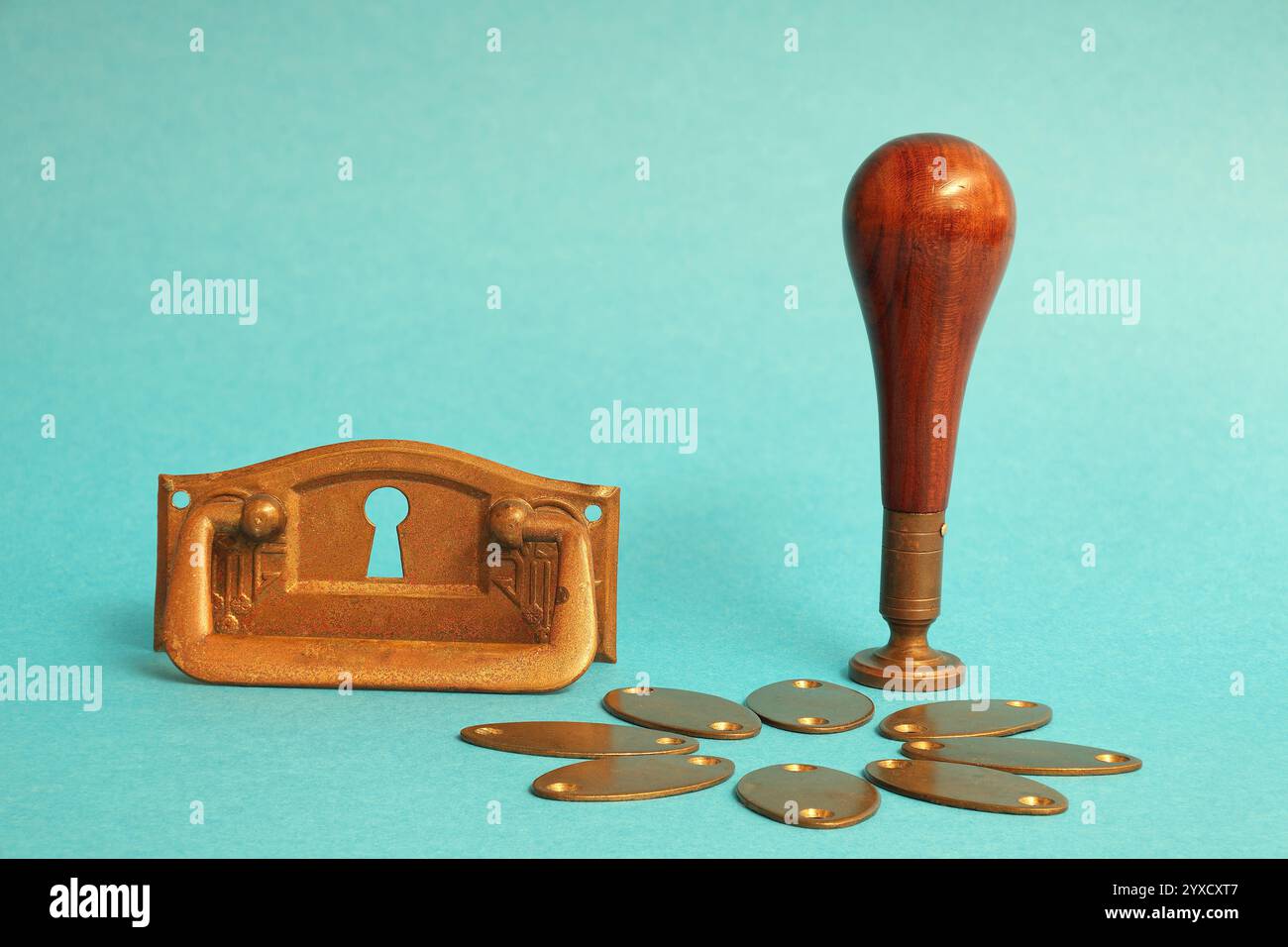 Brass wax seal stamp head hi res stock photography and images alamy