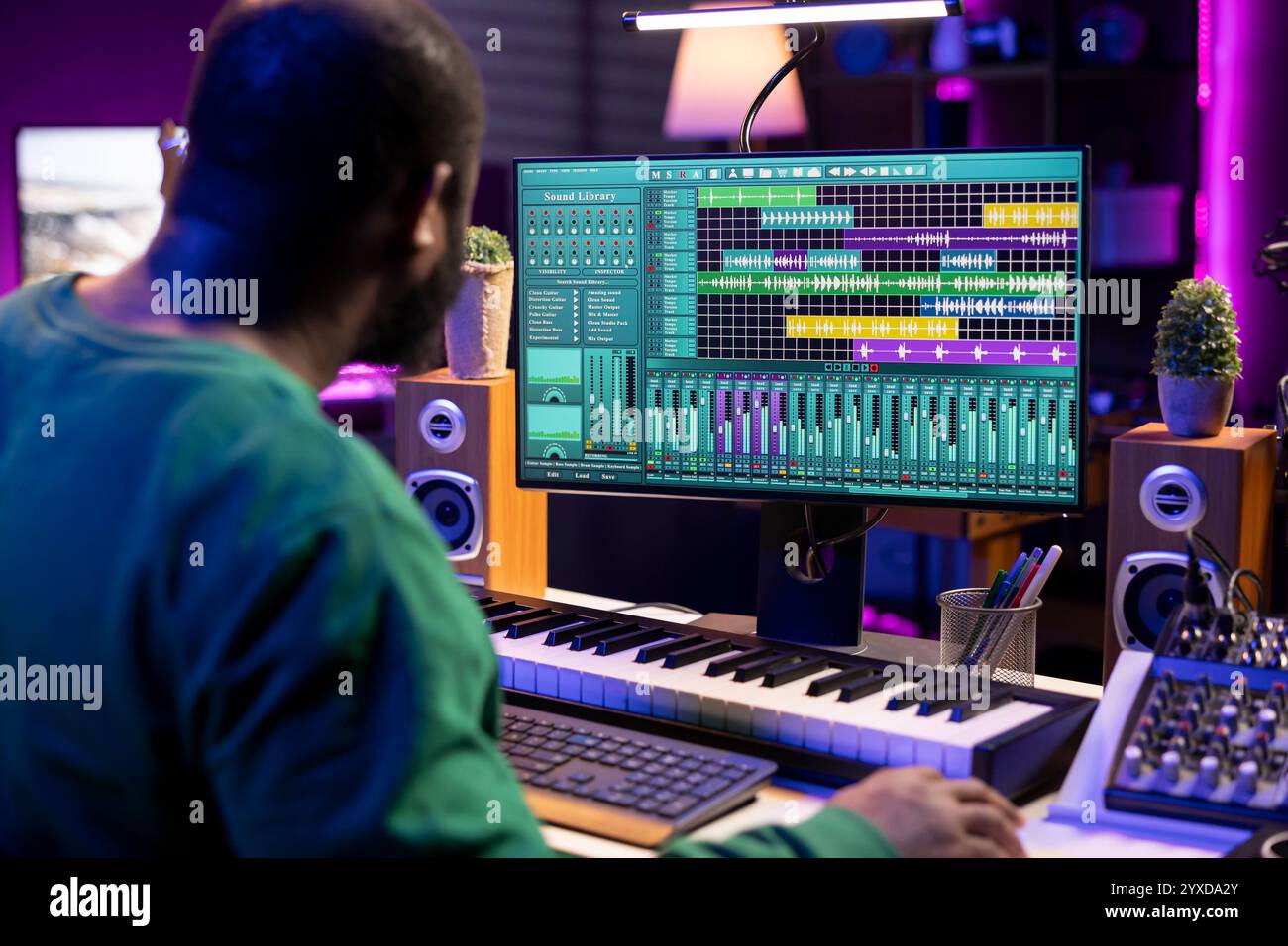 Tracking engineer processing mixing hi-res stock photography and images ...
