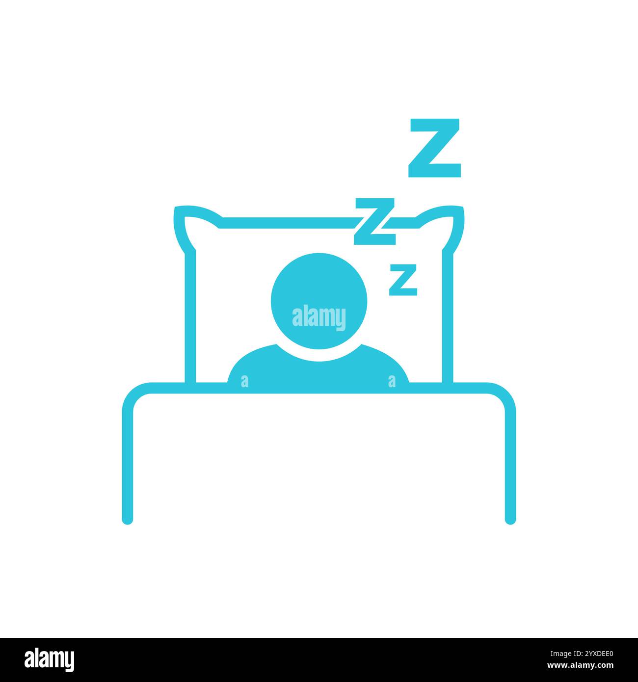 Deep sleep icon. Isolated on white background. From blue icon set Stock Vector