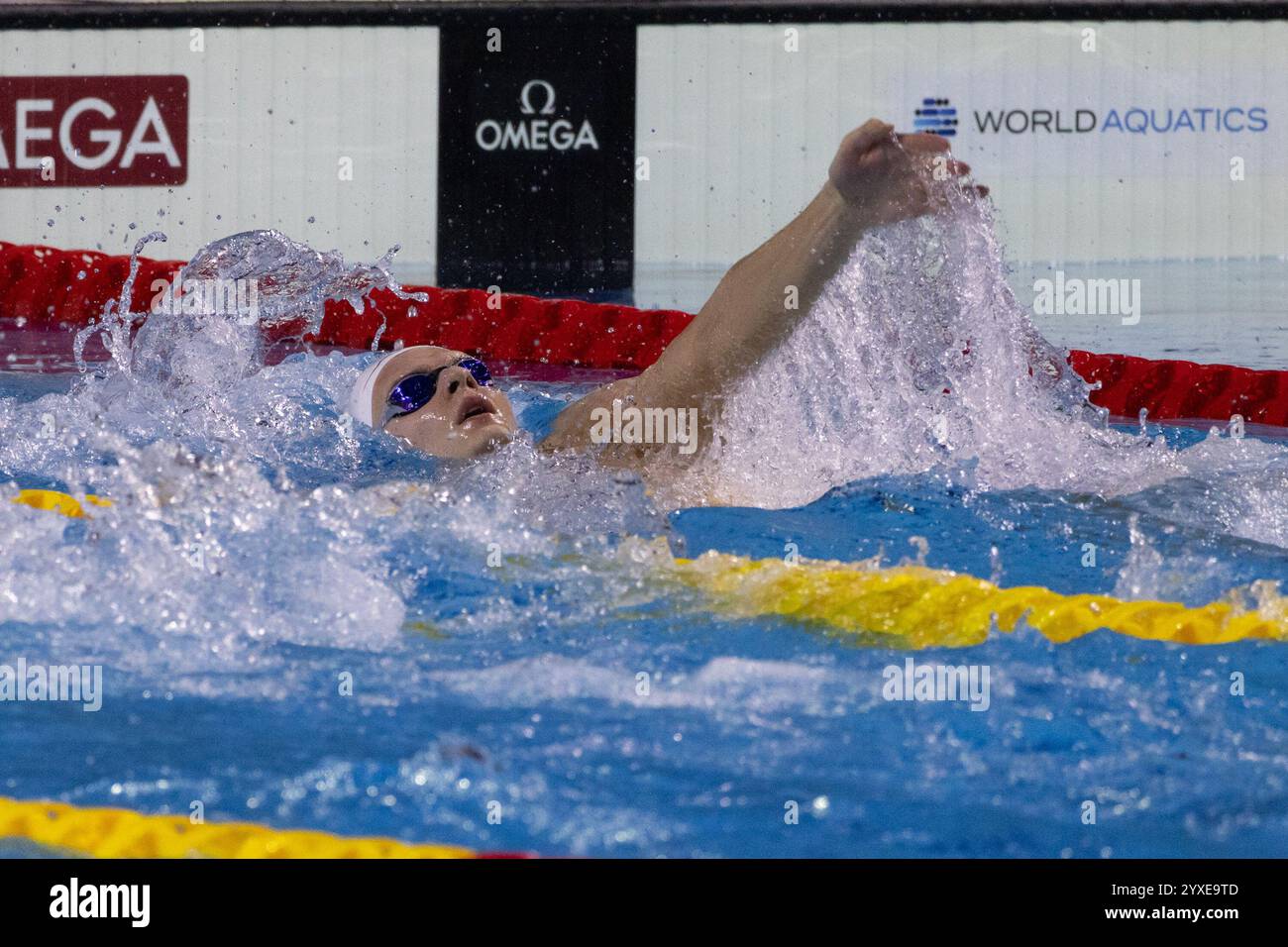 Budapest. 15th Dec, 2025. Hubert Kos of Hungary competes during the men