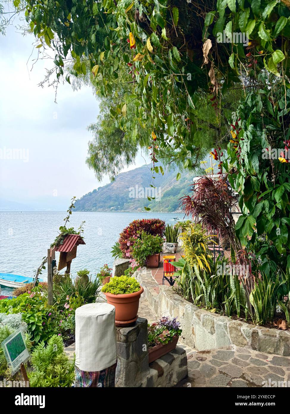 La Casa del Mundo, Lake Atitilan, Guatemala - Smartphone Captured Stock Image
