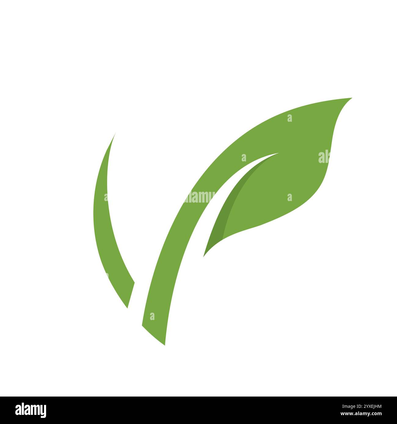 Vegan leaf green eco logo nature Stock Vector Image & Art - Alamy