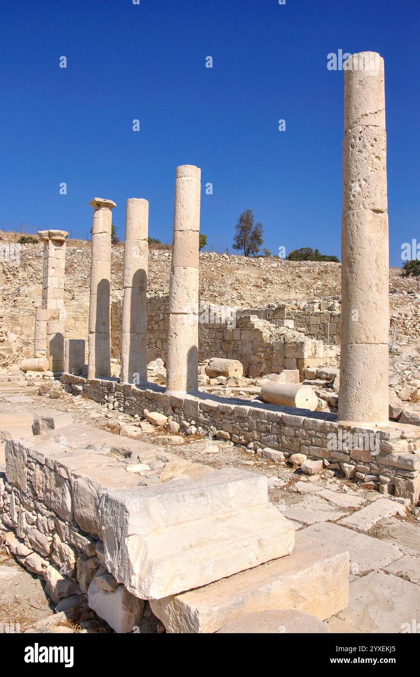 Marble columns, The Agora, ancient Amathos, Ayios Tykhonas, Limassol ...