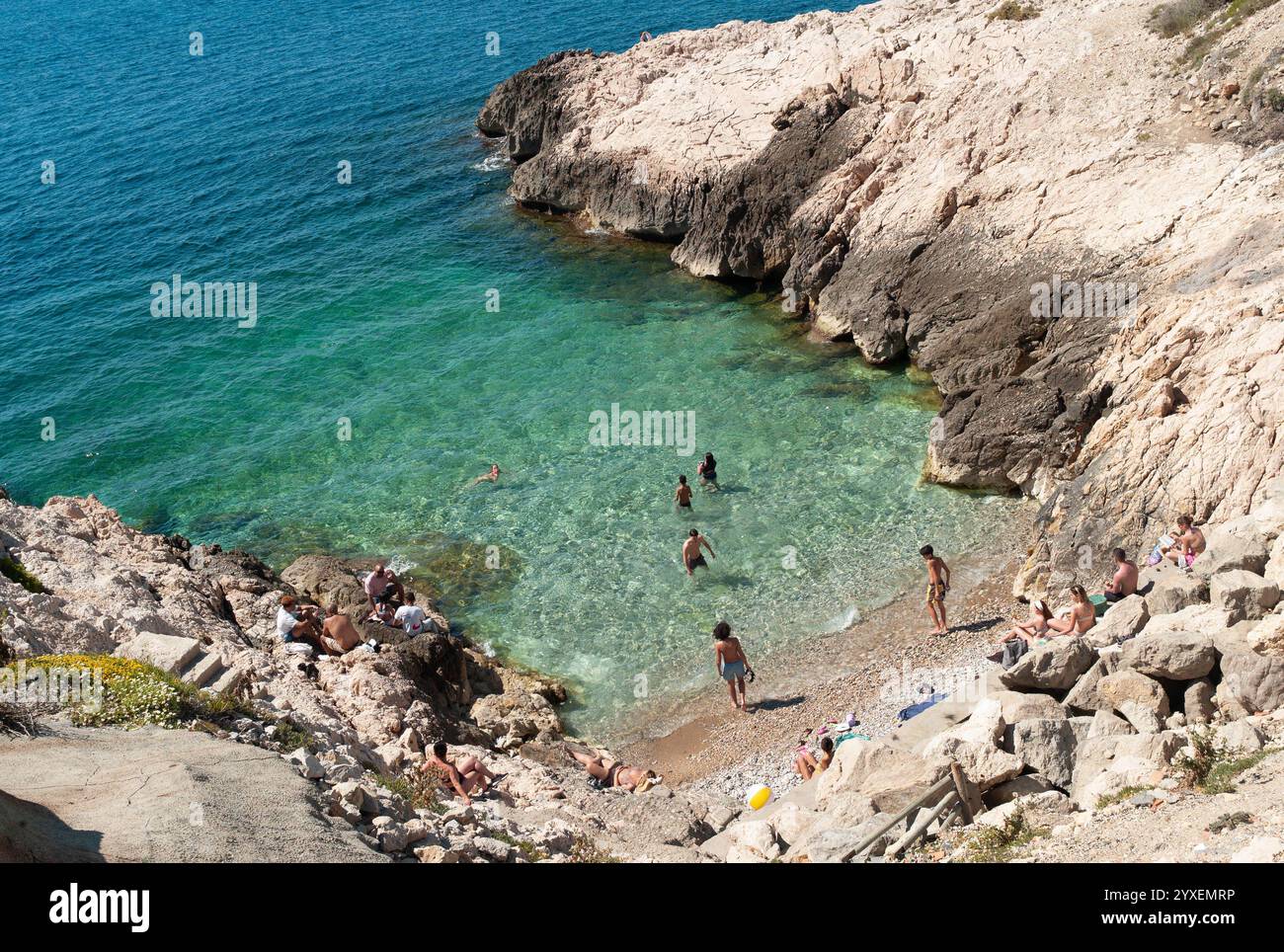 La calanque Blanche - bay between Les Goudes and Marseille, France ...