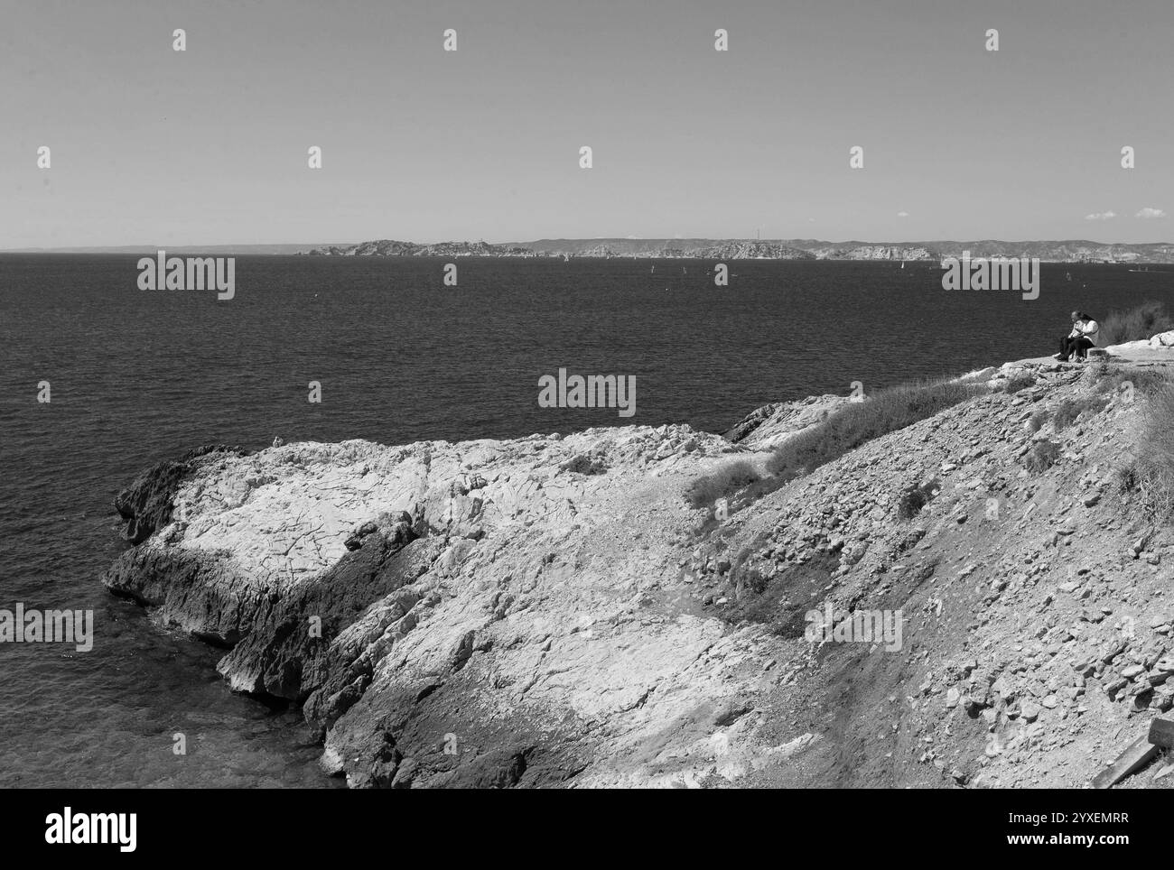La calanque Blanche - bay between Les Goudes and Marseille, France ...