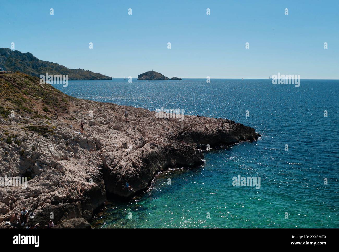 La calanque Blanche - bay between Les Goudes and Marseille, France ...
