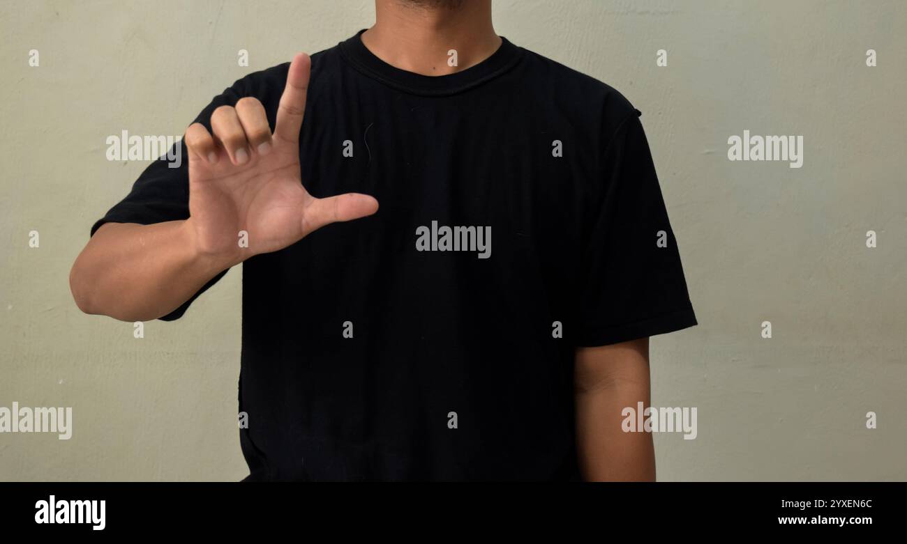 Man male adult sign language interpreter hi-res stock photography and ...