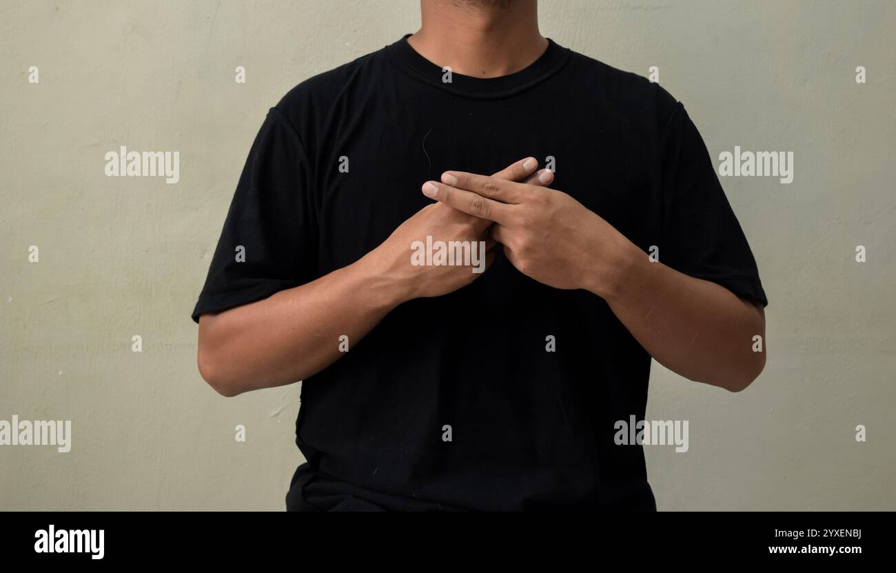 Man male adult sign language interpreter hi-res stock photography and ...