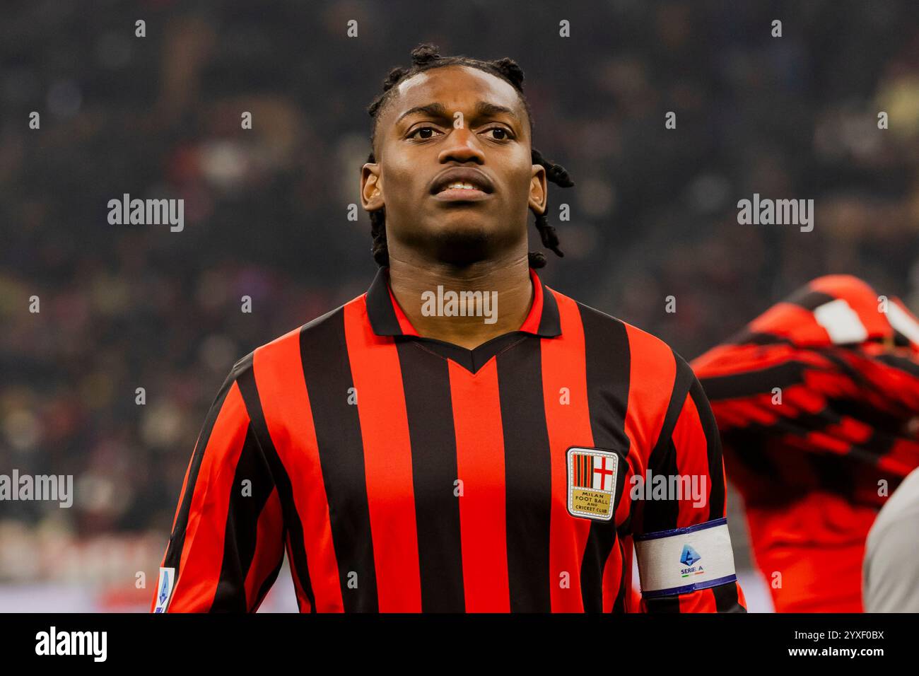 Milano, Italy. 15th Dec, 2024. Rafael Leao in action during Serie A match between AC Milan and Genoa on December 15 2024 at Giuseppe Meazza Stadium in Milano, Italy Credit: Mairo Cinquetti/Alamy Live News Stock Photo