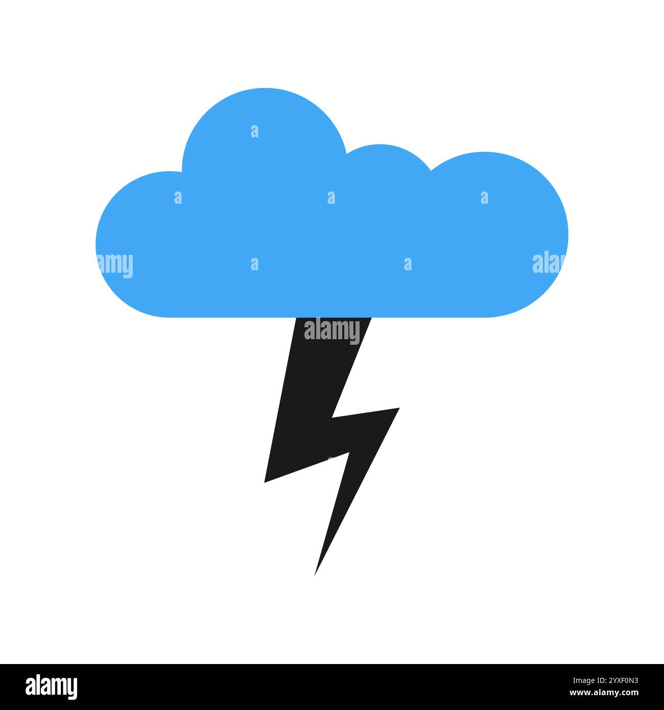 A cloud with a thunderstorm. Vector illustration Stock Vector Image ...
