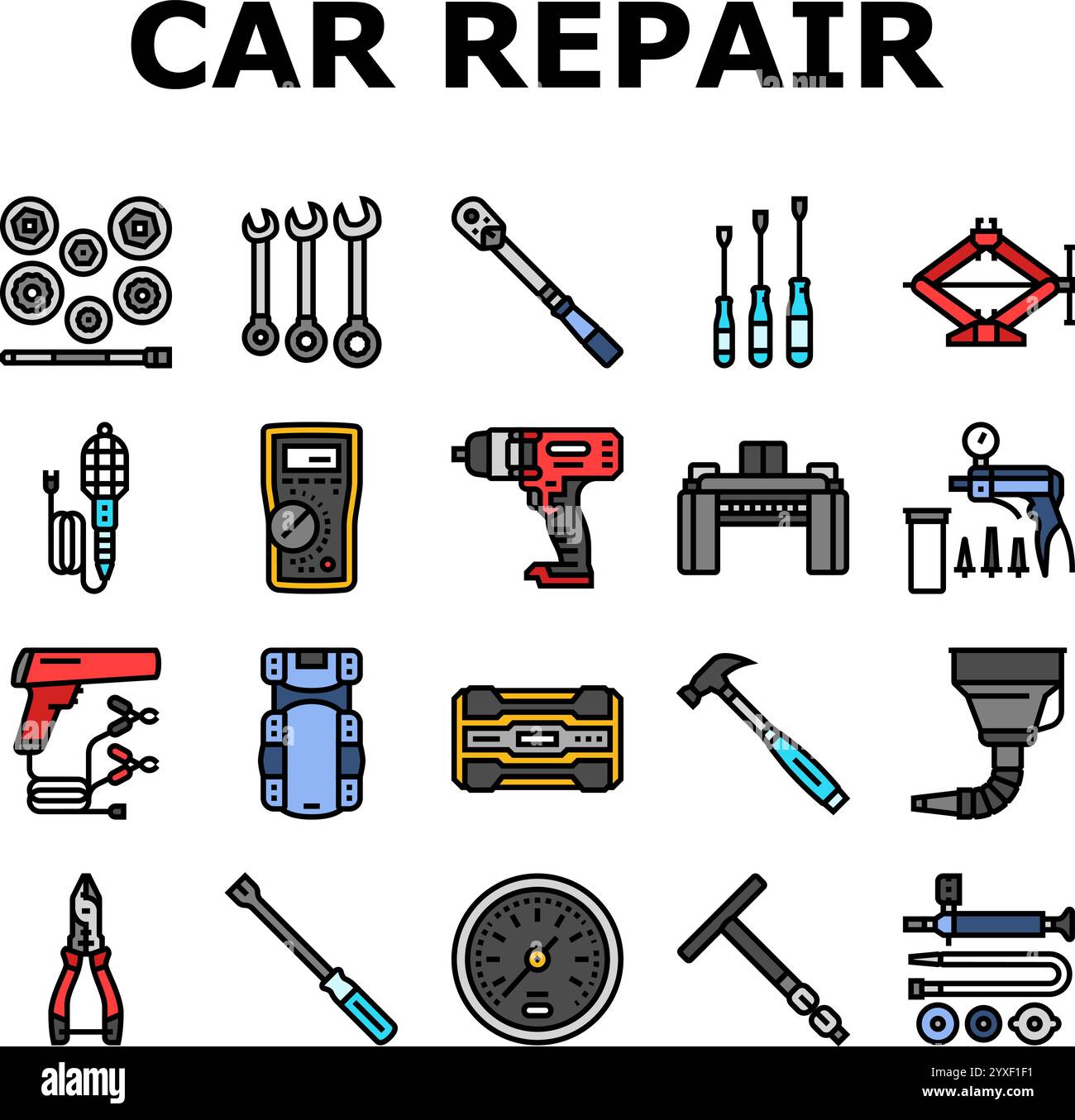 Impact torque wrench Stock Vector Images - Alamy