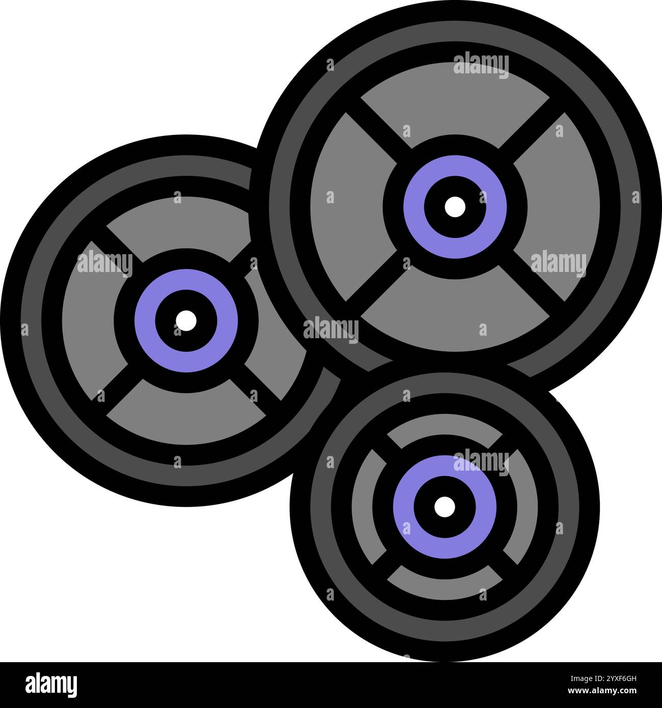 weight plates fitness tool color icon vector illustration Stock Vector ...