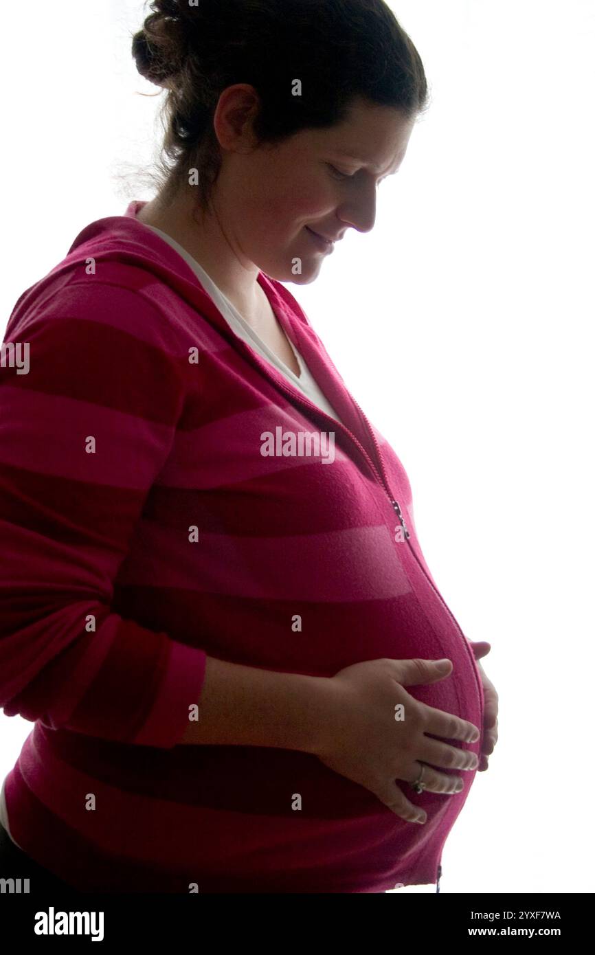 Woman eight months pregnant hi-res stock photography and images - Alamy
