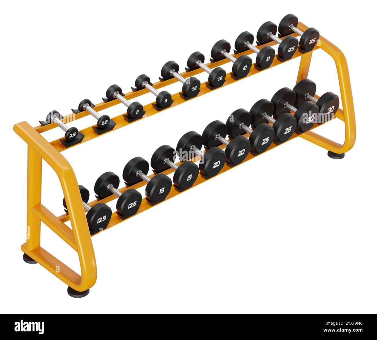 Gym Dumbbell rack, a stand for weightlifting gym equipment Stock Photo ...