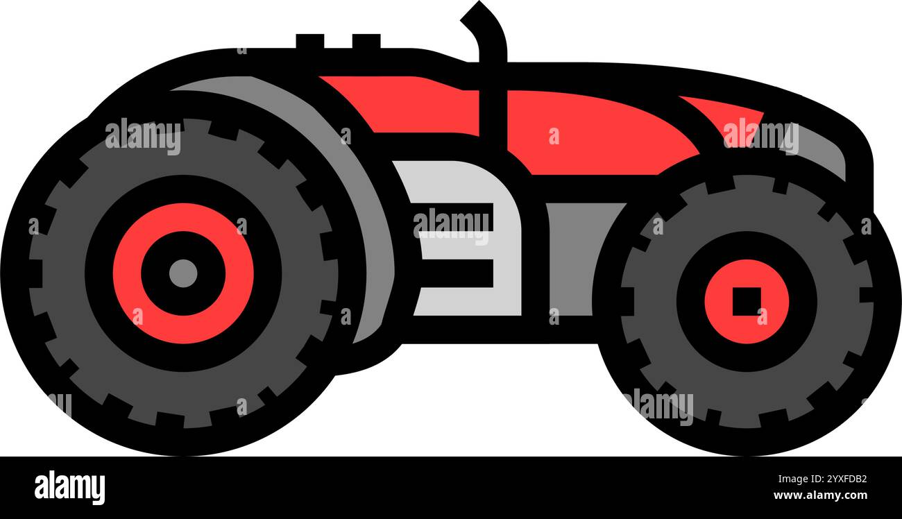 autonomous tractor robot harvests color icon vector illustration Stock ...