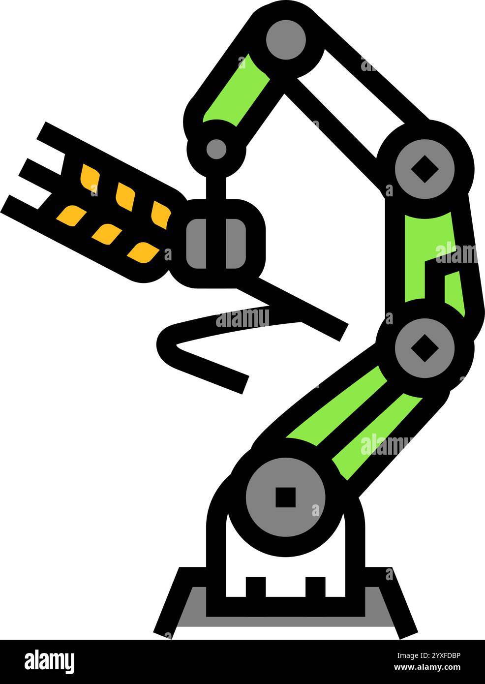 robotic arm crops robot harvests color icon vector illustration Stock ...
