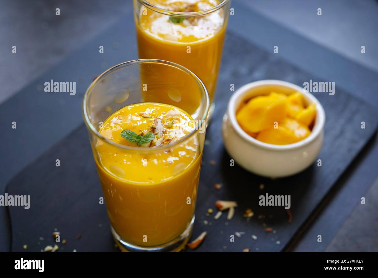 Homemade Mango Lassi | Traditional Indian smoothie with mangoes ...
