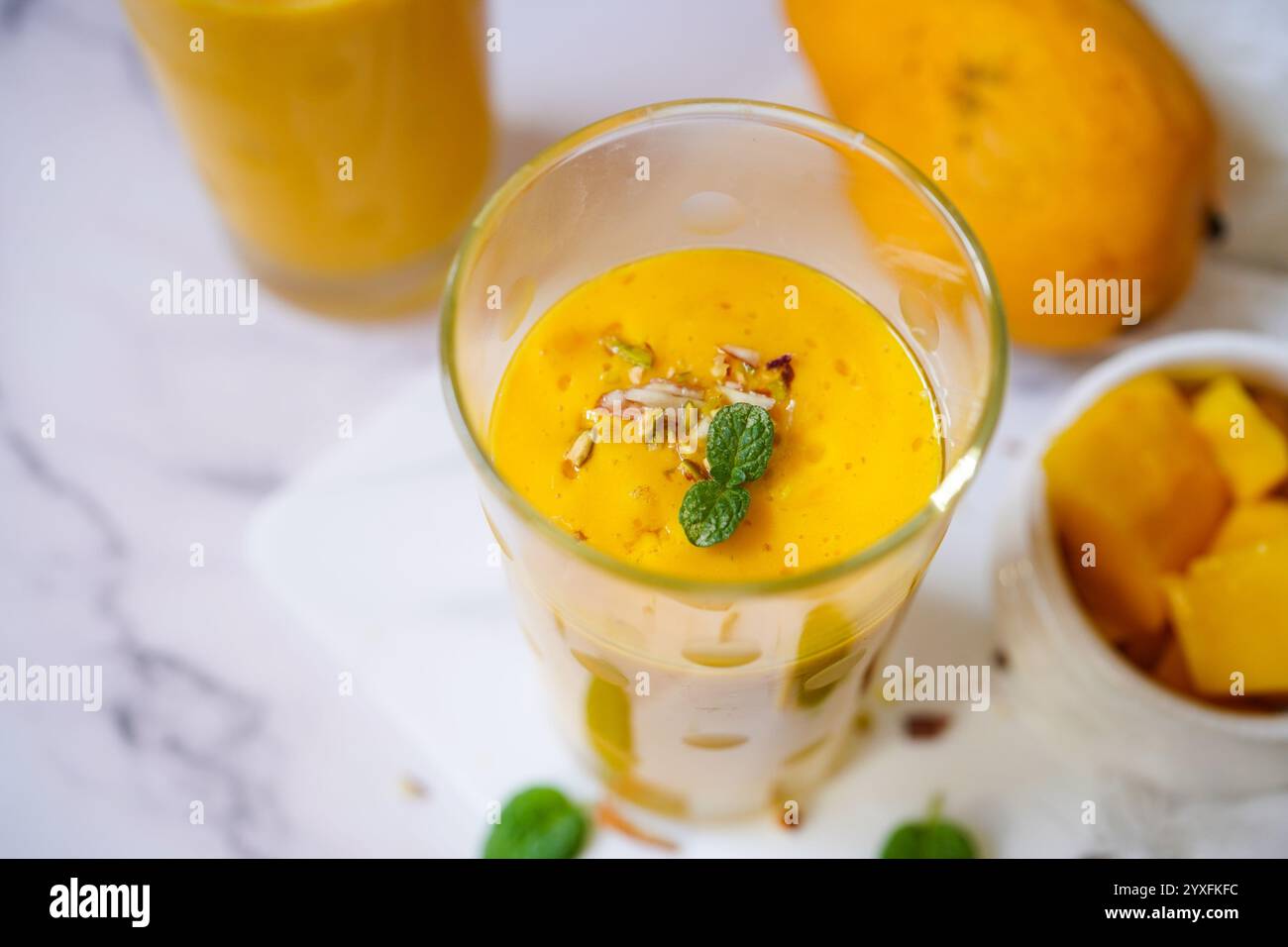 Homemade Mango Lassi | Traditional Indian smoothie with mangoes ...