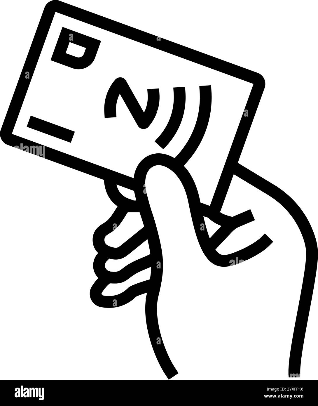 card nfc technology line icon vector illustration Stock Vector Image ...
