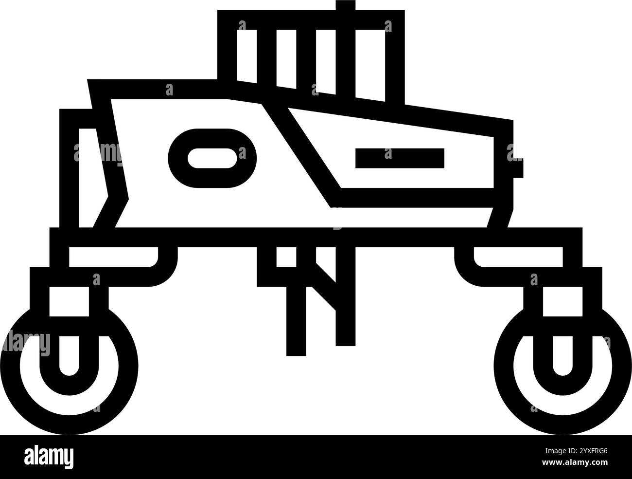 agricultural robot harvests line icon vector illustration Stock Vector ...