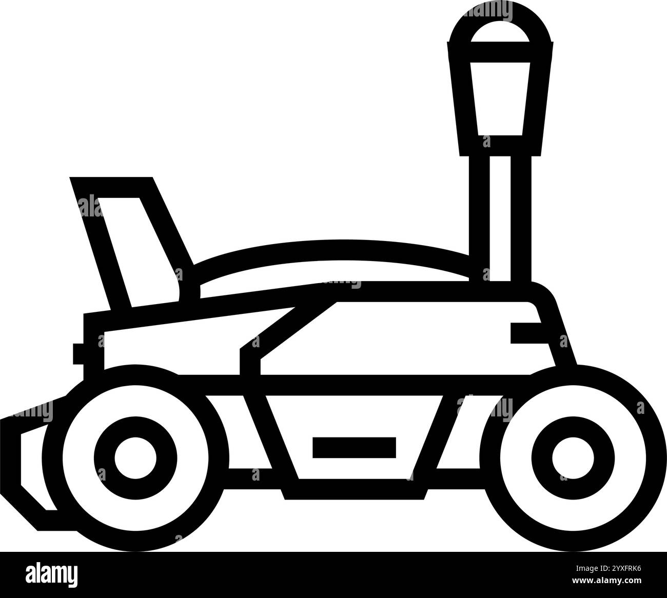 field scanning robot harvests line icon vector illustration Stock ...